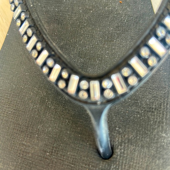 🏖SANUK☀️Blingy Circle Black Yoga Mat Flip Flops Size 10 - Picture 6 of 6